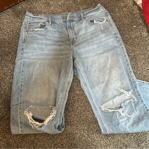 Light Wash Distressed Ripped Jeans